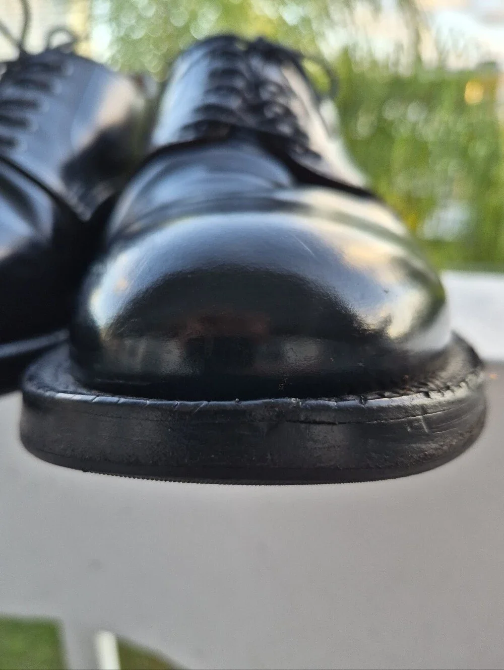 Grenson G:One Black Leather Derby Shoes Size 11G ( US 12 ).